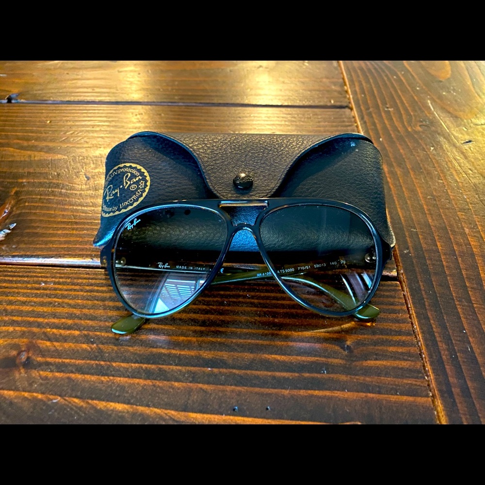 Ray-Ban Tortoise Aviators with brown lenses